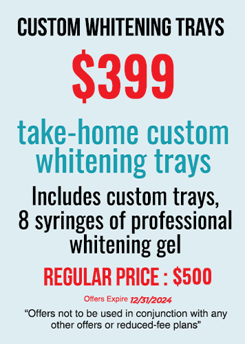 Custom Whitening Trays $199